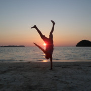 beach handstand